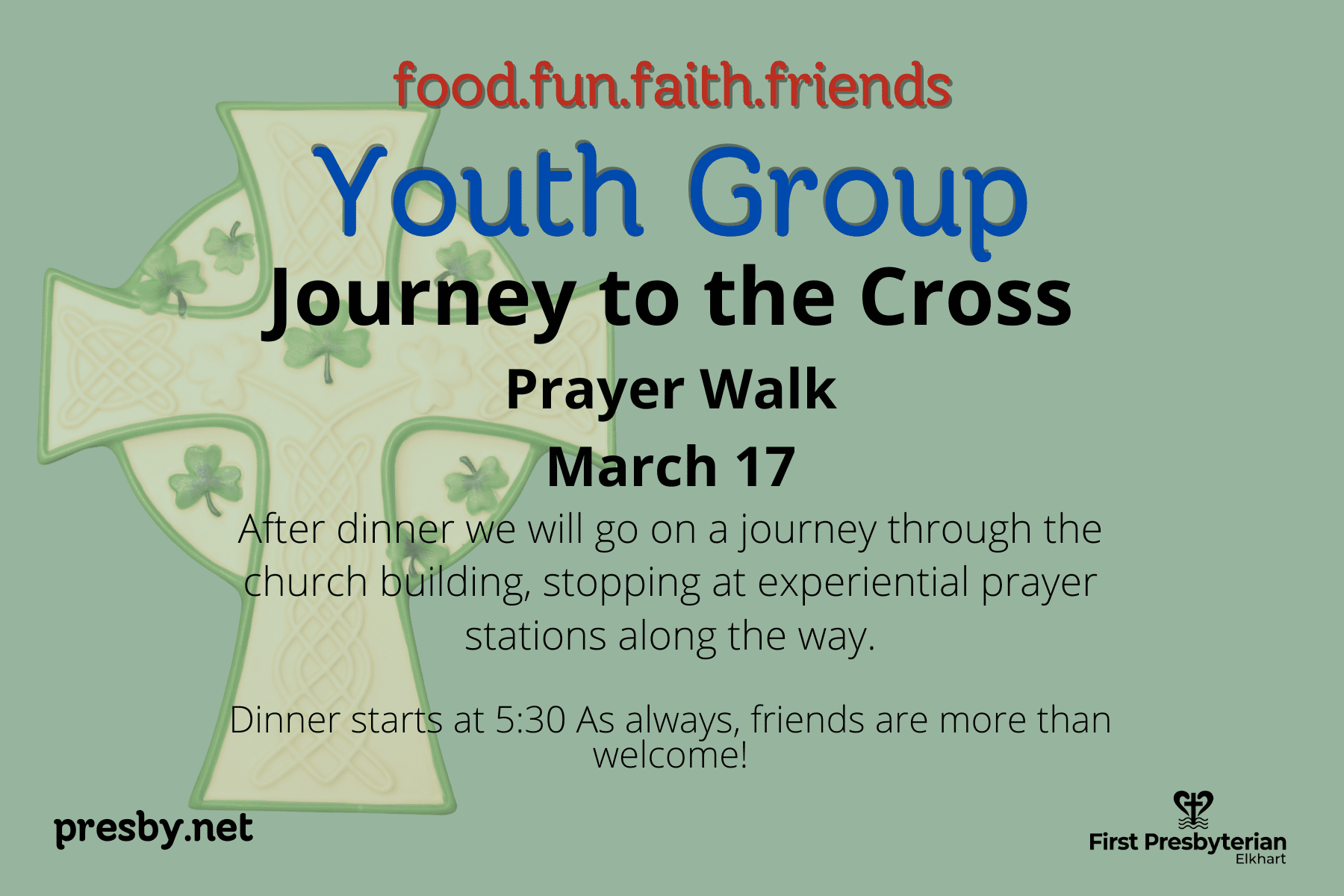 Information for March 17 youth group